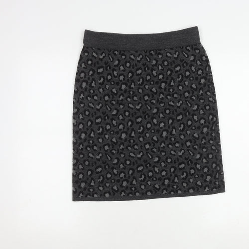 Cynthia Rowley Women's Black Animal Print Skirt M