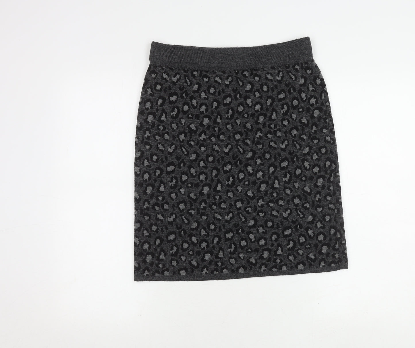 Cynthia Rowley Women's Black Animal Print Skirt M