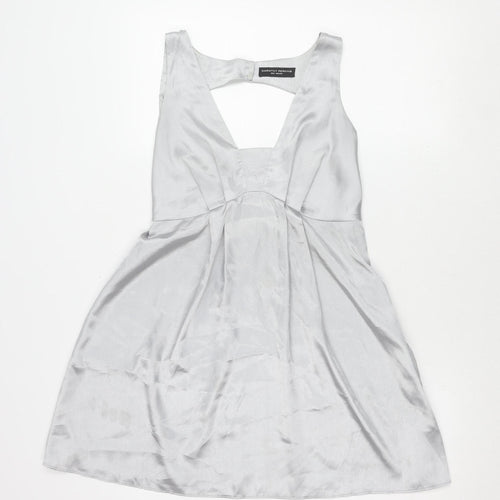 Dorothy Perkins Women's Silver Sleeveless Dress Size 12