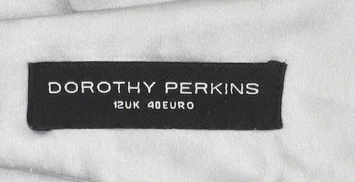 Dorothy Perkins Women's Silver Sleeveless Dress Size 12