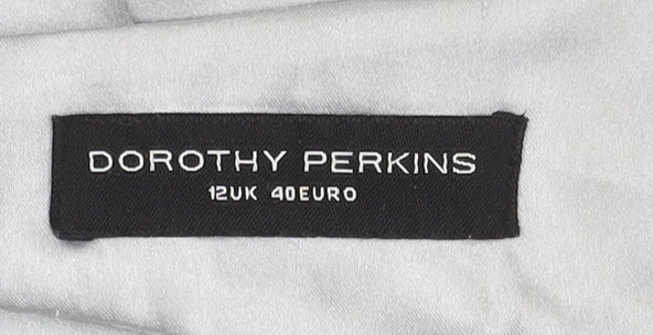 Dorothy Perkins Women's Silver Sleeveless Dress Size 12