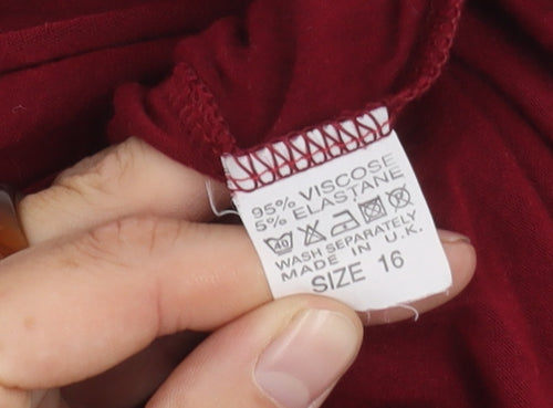 Select Women’s Red Asymmetrical Tunic Top Size 16