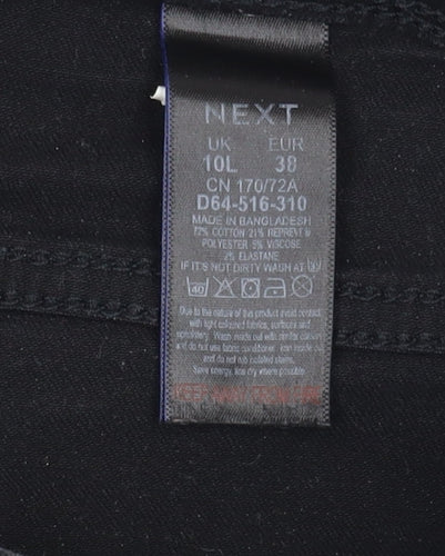 Next Women's Black Skinny Jeans - 10L, High Rise, Stretch