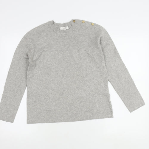Marks and Spencer Women's Grey Pullover Jumper S