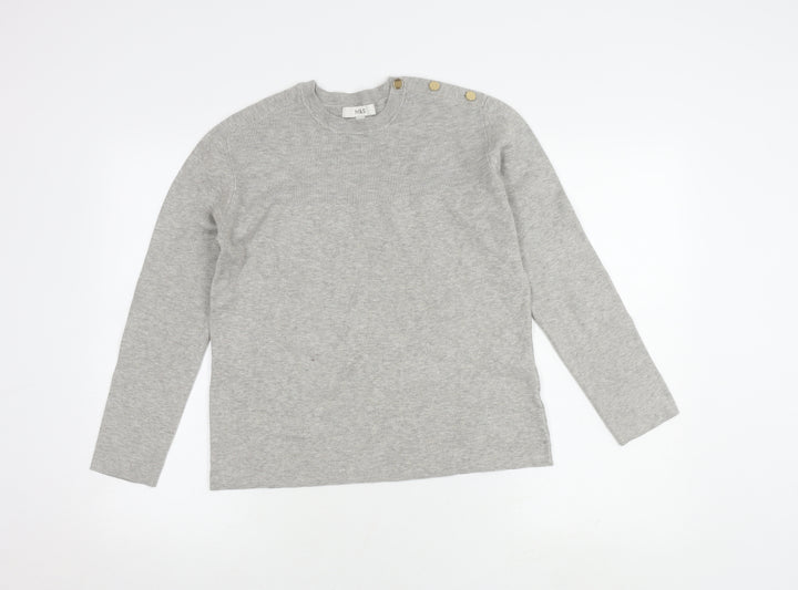 Marks and Spencer Women's Grey Pullover Jumper S