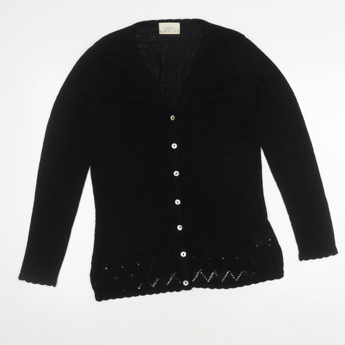Modern Classics Women's Black Knit V-Neck Cardigan M