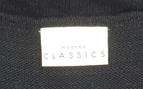 Modern Classics Women's Black Knit V-Neck Cardigan M