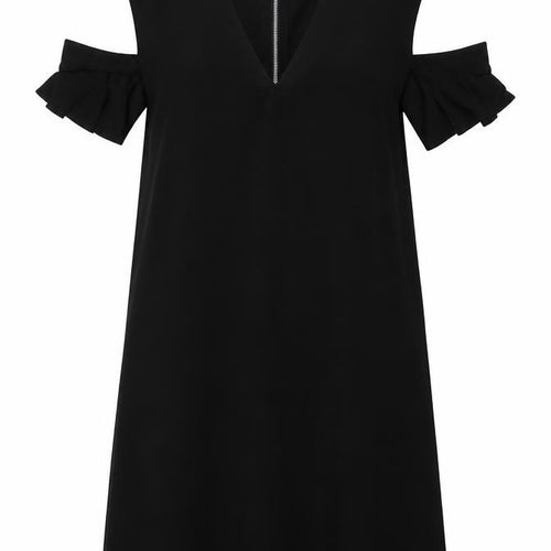 Apricot Women's Black V-Neck Dress UK 12