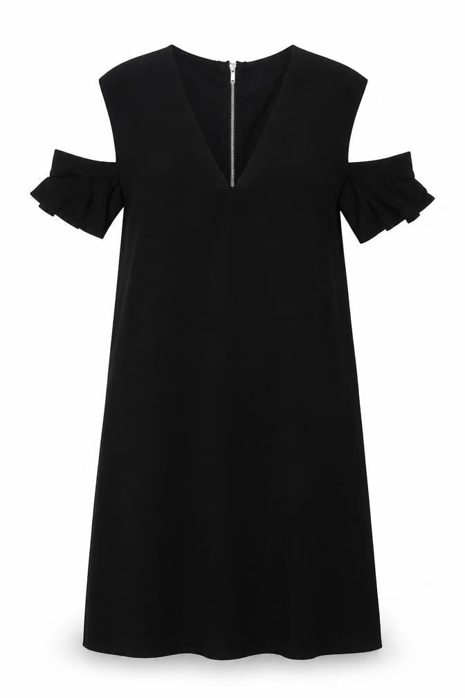 Apricot Women's Black V-Neck Dress UK 12