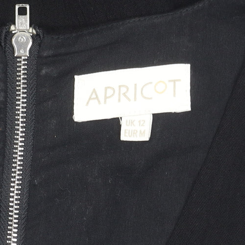 Apricot Women's Black V-Neck Dress UK 12