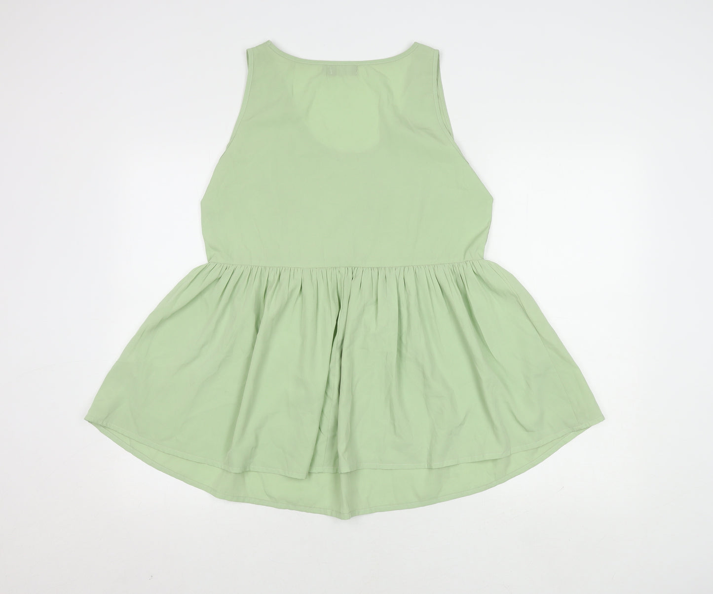 Boohoo Women Green Tank Top UK 8 Sleeveless Basic