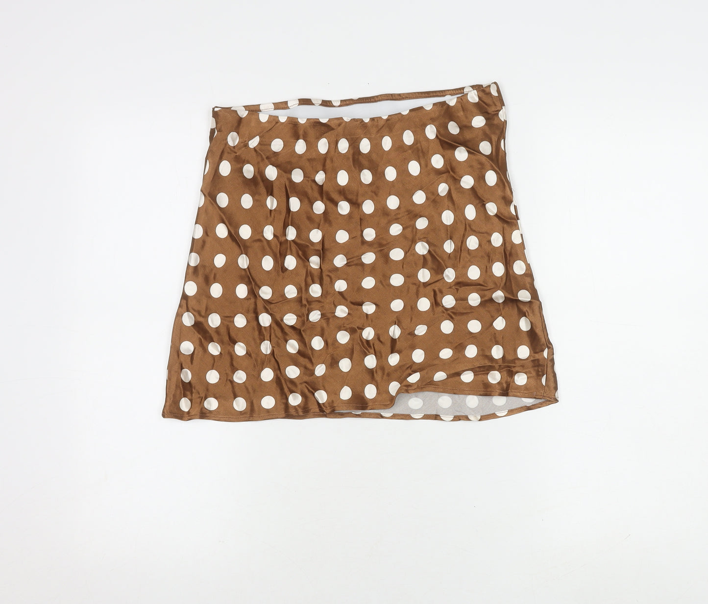 Topshop Women's Brown Polka Dot Skirt Size 12