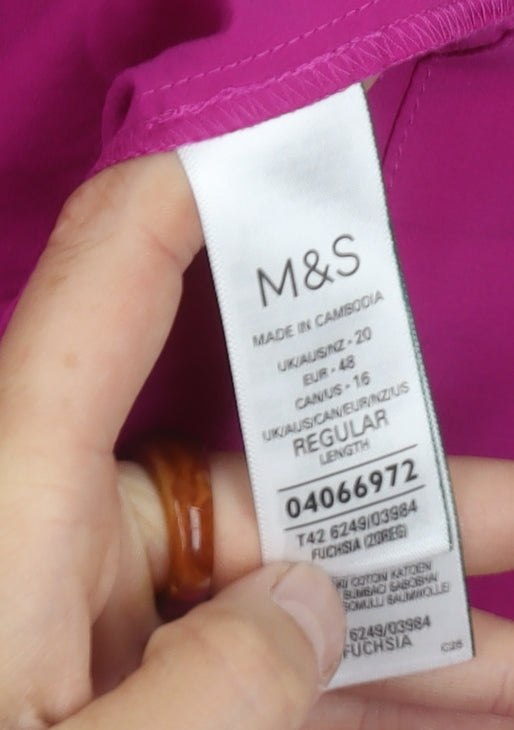 Marks and Spencer Women's Pink A-Line Dress Size 20