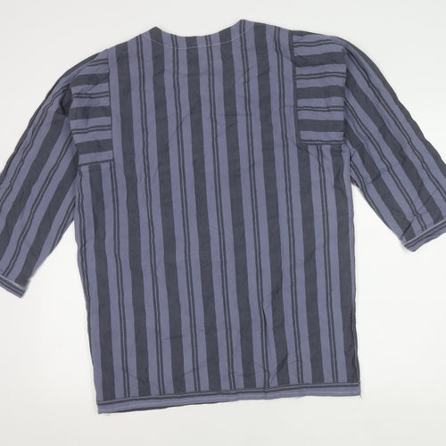 Khaadi Women’s Grey Striped Tunic Blouse Size 12