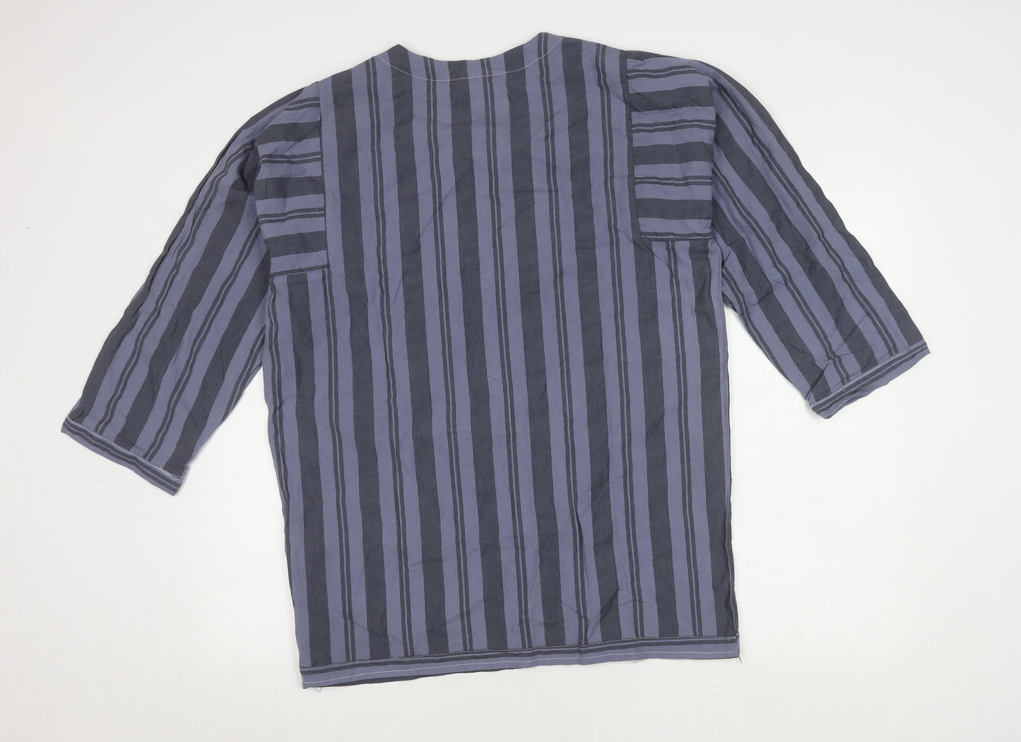 Khaadi Women’s Grey Striped Tunic Blouse Size 12