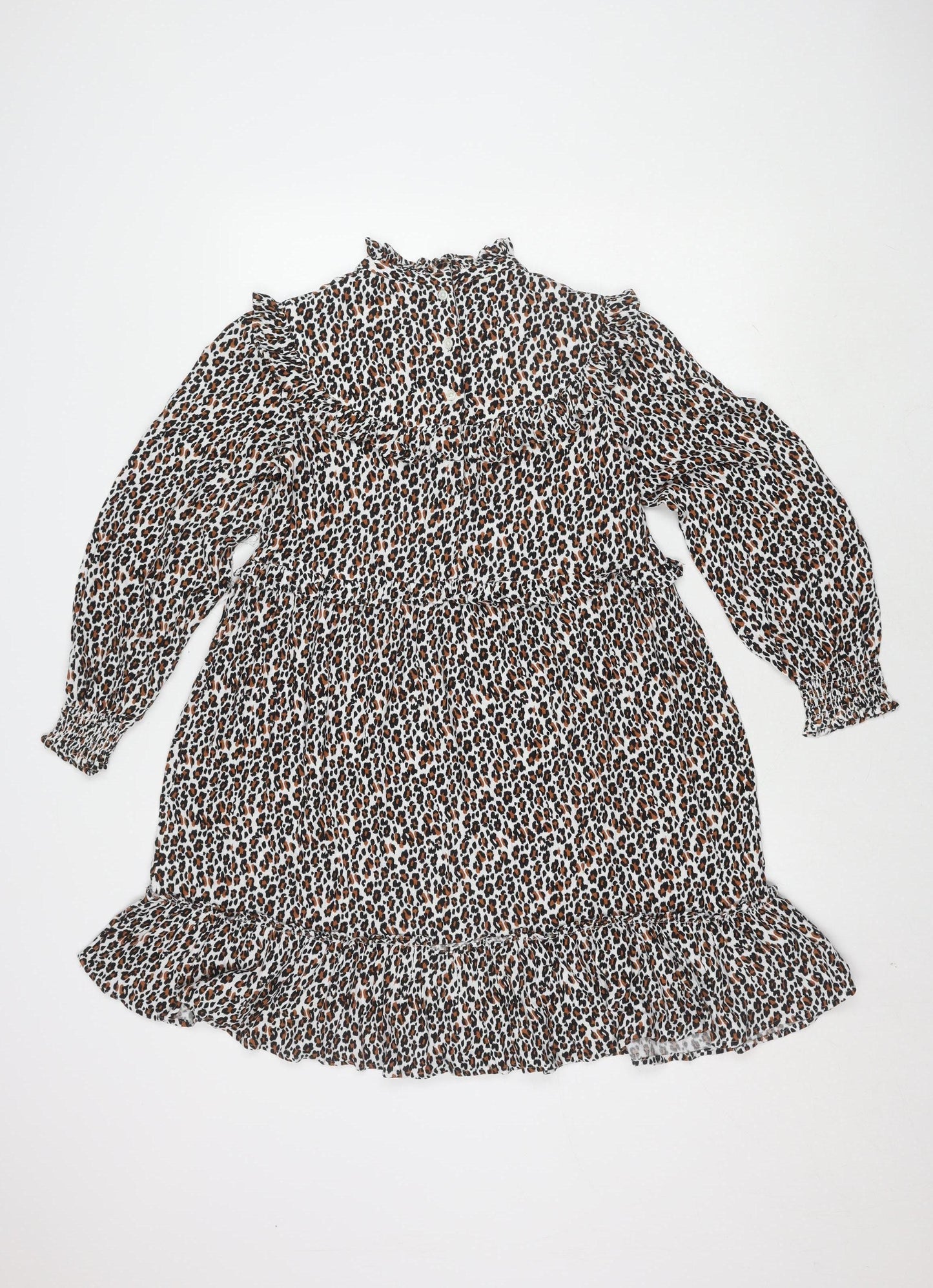 Marks and Spencer Girls Multicoloured Animal Print Dress 12Y