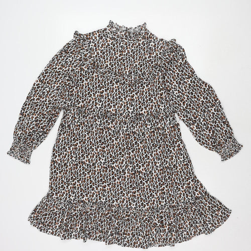 Marks and Spencer Girls Multicoloured Animal Print Dress 12Y