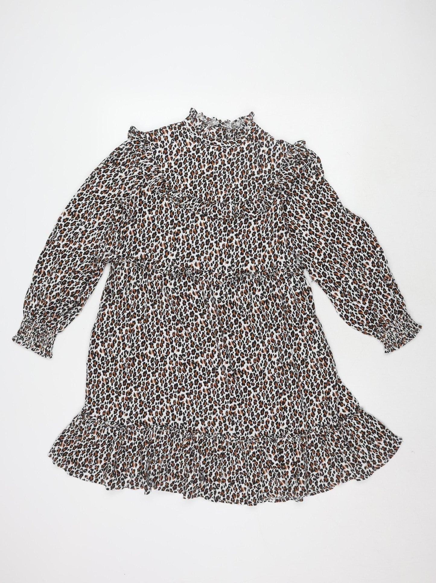 Marks and Spencer Girls Multicoloured Animal Print Dress 12Y