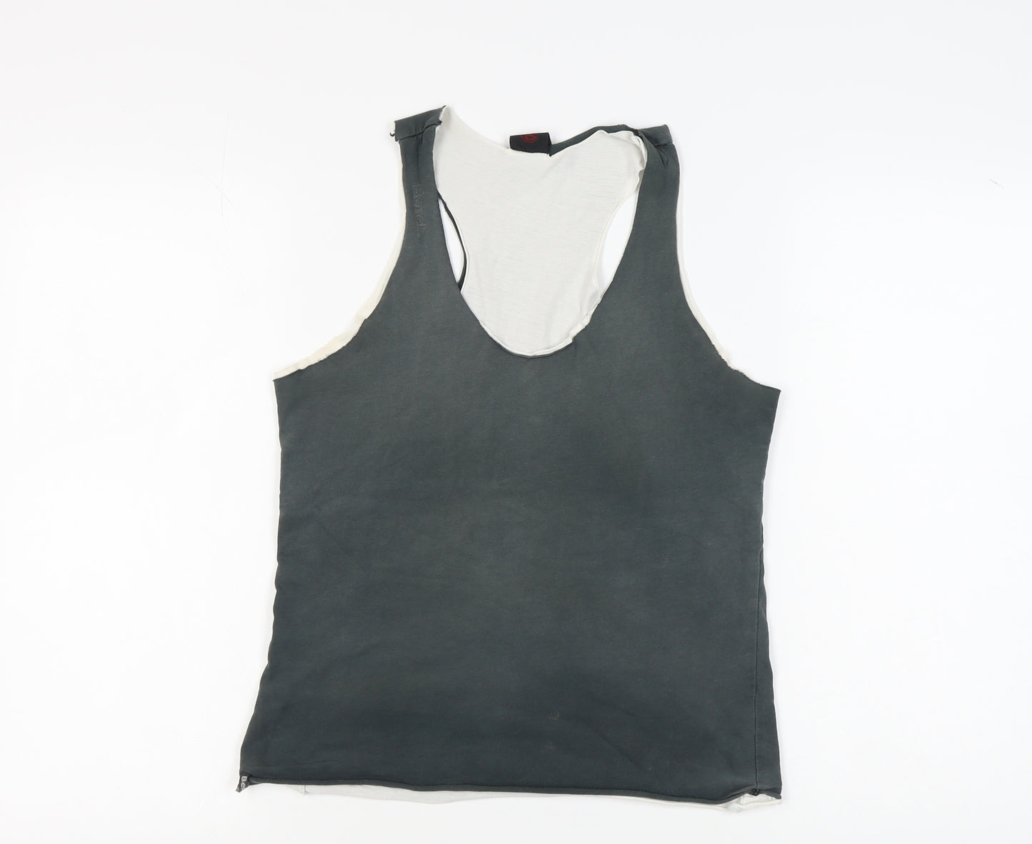 Bench Women's Grey Ivory Tank Top Medium Casual Sleeveless