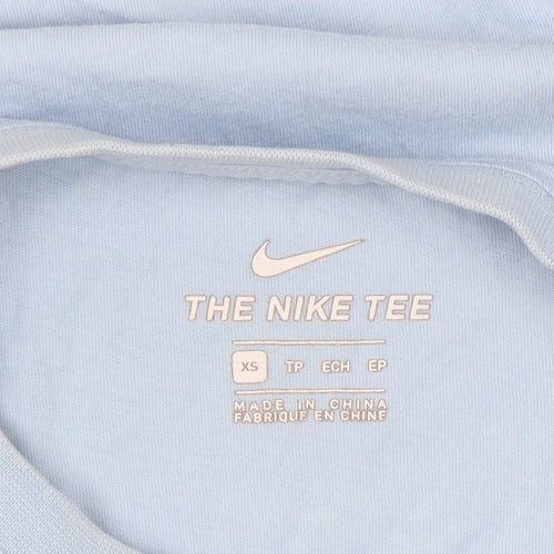 Nike Men's Blue XS T-Shirt, Short Sleeve, Logo Accent