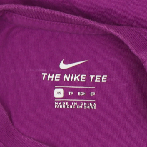 Nike Unisex Purple XS Cotton T-Shirt