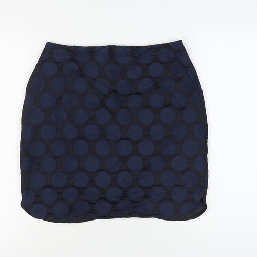 Boden Women's Blue Polka Dot Pencil Skirt - Size 10