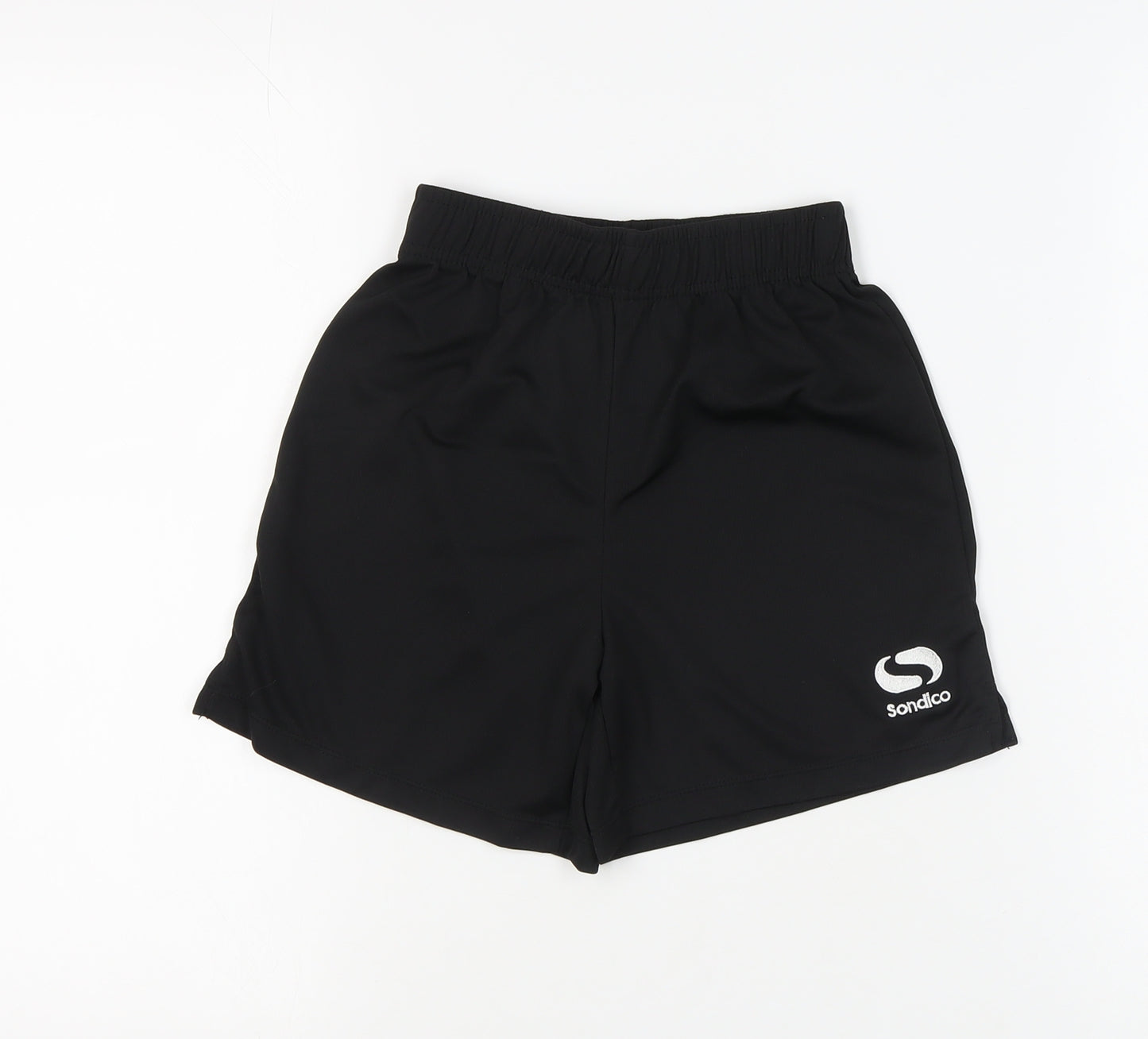 Sondico Boys Black Athletic Shorts 7-8 Years, Quick Dry
