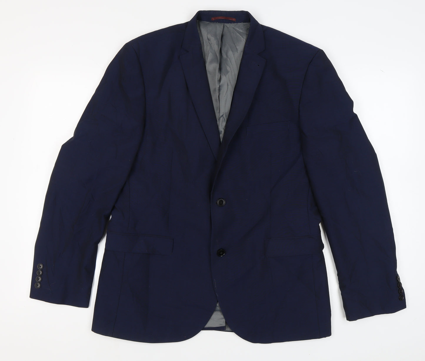 Next Men's Blue Regular Fit Blazer, 42, Autumn/Winter