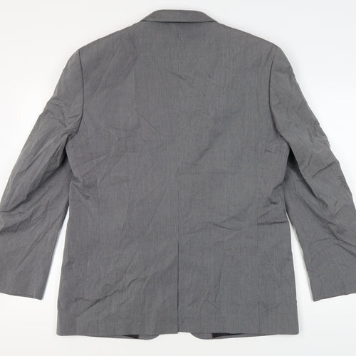 Skopes Men's Grey Striped Blazer, Size 44R, Classic Style