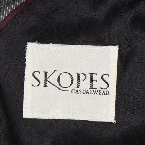Skopes Men's Grey Striped Blazer, Size 44R, Classic Style