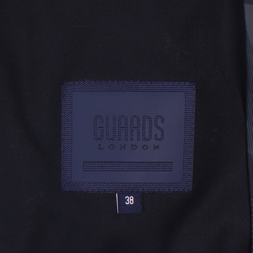 Guards London Mens Black Trench Coat Size 38