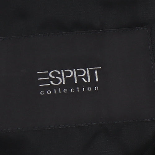 Esprit Men's Black Blazer 44R Regular Wool Jacket