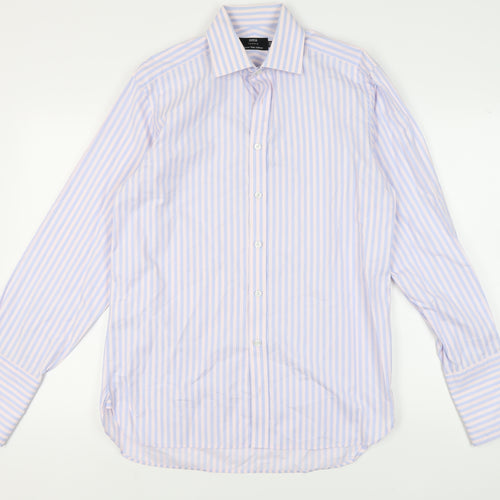 Marks and Spencer Men's Multicoloured Striped Dress Shirt