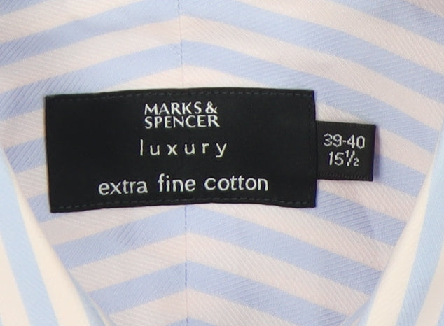 Marks and Spencer Men's Multicoloured Striped Dress Shirt
