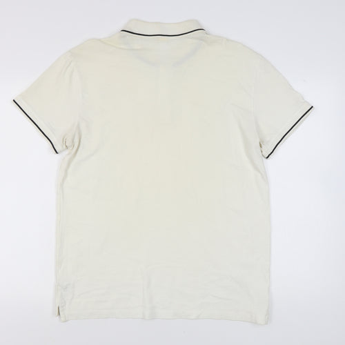 G-Star RAW Men's White Polo Shirt XL - Logo Accent