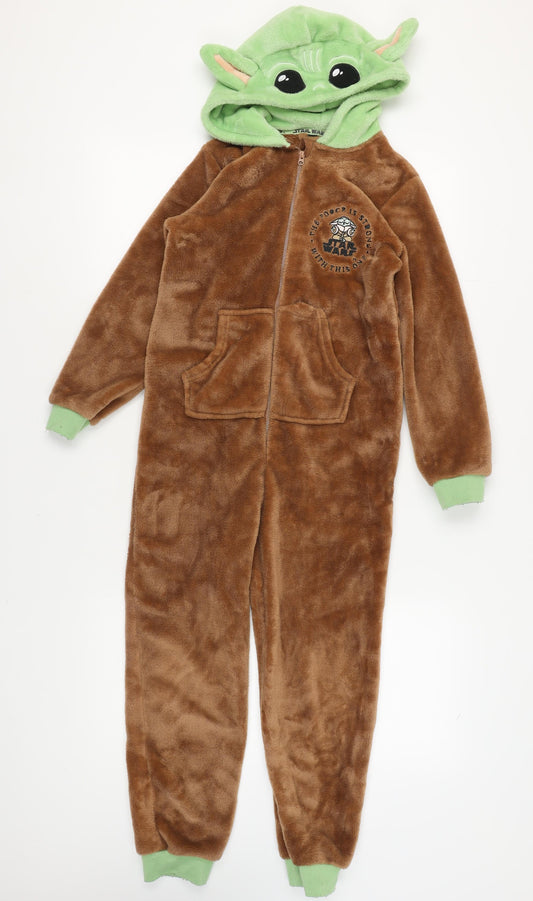 Star Wars Girls Brown Fleece One Piece, 9 Years, Hooded