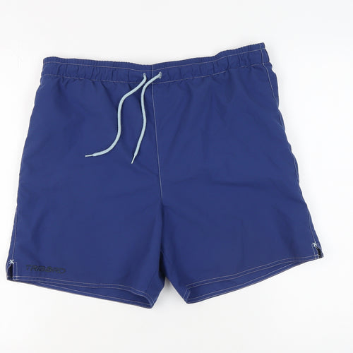 Decathlon Men's Blue Shorts L Casual Elastic Waist