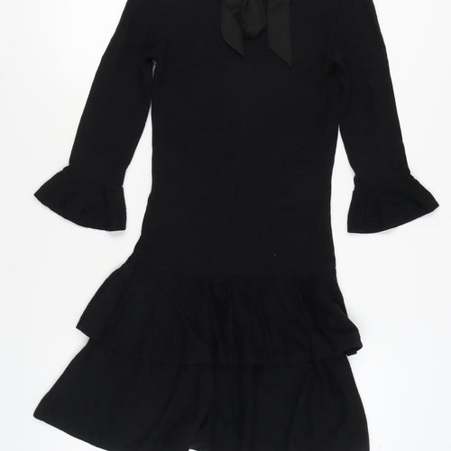 Coast Black Dress - UK 8, Long Sleeve, Elegant Style