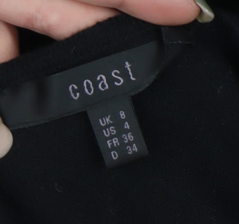 Coast Black Dress - UK 8, Long Sleeve, Elegant Style