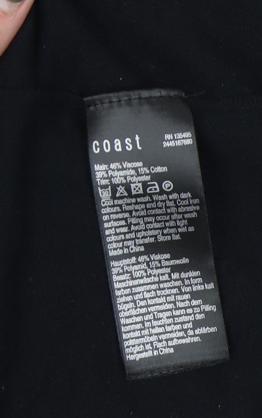 Coast Black Dress - UK 8, Long Sleeve, Elegant Style