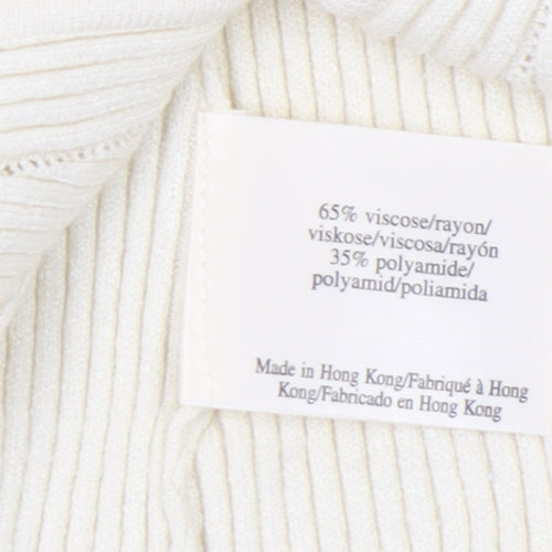 Laura Ashley Ivory Women's V-Neck Cardigan Size 14