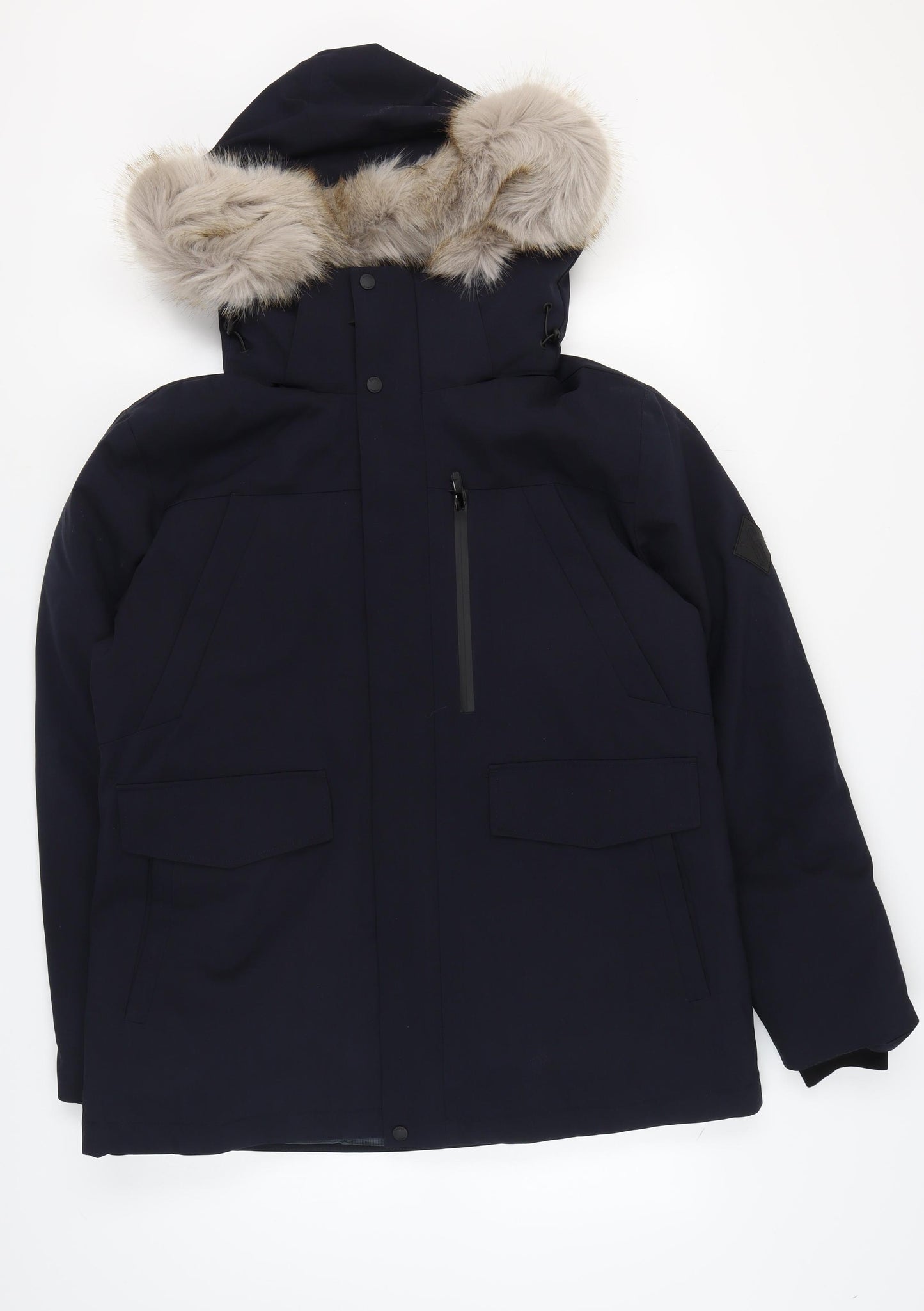 Guards London Men's Blue Parka Coat 42 Regular Hooded