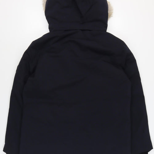Guards London Men's Blue Parka Coat 42 Regular Hooded