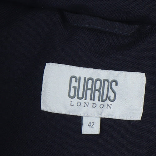 Guards London Men's Blue Parka Coat 42 Regular Hooded