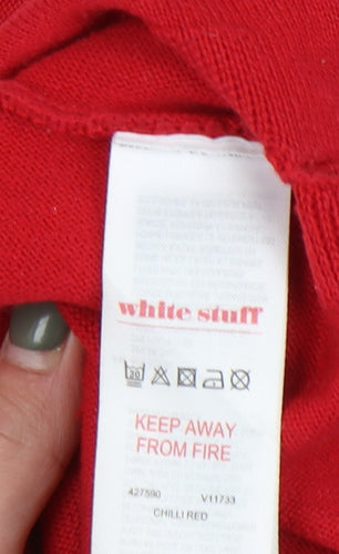 White Stuff Women's Red Pullover Jumper Size 12