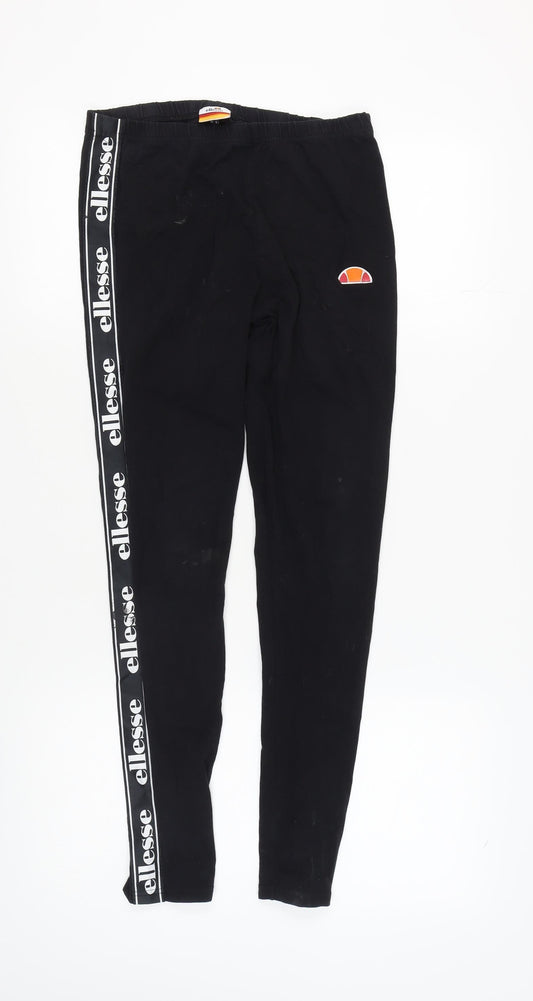 Ellesse Women's Black Size 12 Logo Leggings