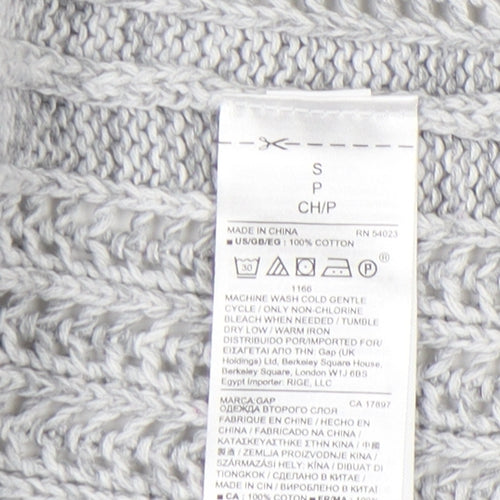 GAP Women’s Grey Open-Knit Open Front Cardigan S
