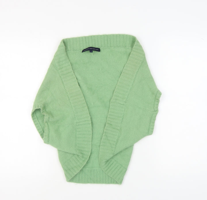 French Connection Women's Green Open Front Cardigan L, Casual Knitwear