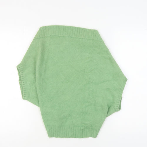 French Connection Women's Green Open Front Cardigan L, Casual Knitwear