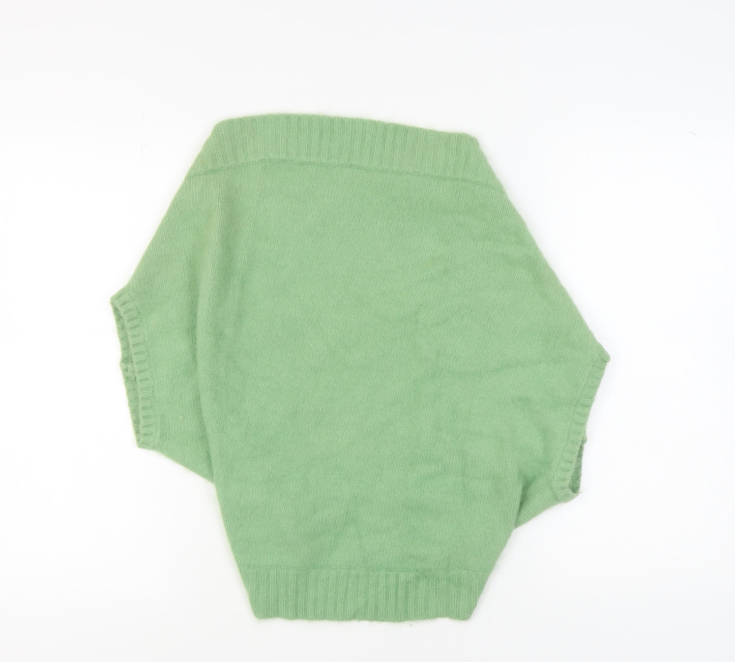 French Connection Women's Green Open Front Cardigan L, Casual Knitwear
